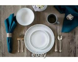 Corelle Livingware Mystic Gray Vitrelle Glass 16-Pc Dinnerware Set Service for 4