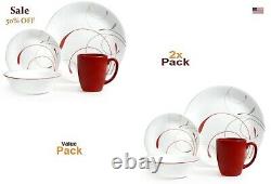 Corelle Livingware Splendor Coupe 32-Pieces Dinnerware Set Service for 8