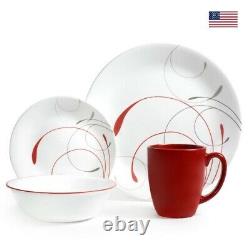 Corelle Livingware Splendor Coupe 32-Pieces Dinnerware Set Service for 8