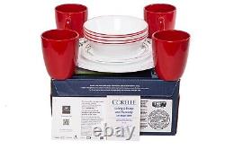 Corelle Livingware Winter Holly Dinner wear 16 Pieces Christmas Holiday Set