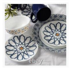 Corelle Signature Amalfi Azul 16-pc Dinnerware. Plates, Bowls, Mugs. BRAND NEW