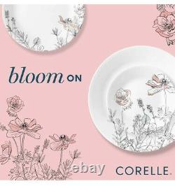 Corelle Signature Poppy Print 16-pc Dinnerware. Plates, Bowls, Mugs. BRAND NEW