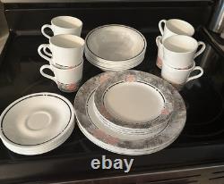 Corelle Silk And Roses Vintage Dinner Ware 8 Pl Settings, 40 Pc, slightly used