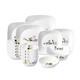 Corelle Snoopy The Home 16P Dinnerware Set for 4 Square Plates Salad Bowl