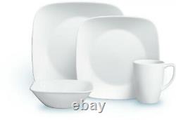 Corelle Square Pure White 16-Piece Dinnerware Set