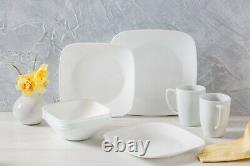 Corelle Square Pure White 16-Piece Dinnerware Set