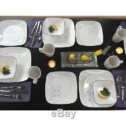 Corelle Squares Jacaranda 32-piece Dinnerware Set 8 Place Settings Dishes Dining