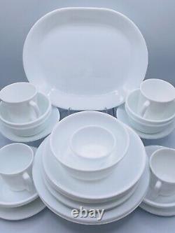 Corelle Winter Frost White 35 Pc Dinnerware Set For 4 Plates bowls mugs platter