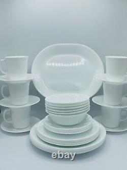 Corelle Winter Frost White 37 Pc Dinnerware Set For 6 Plates bowls mugs platter