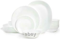 Corelle Winter Frost White 38 Pc Dinnerware Set, Service for 12, Chip Resistant