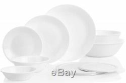 Corelle Winter Frost White 78-piece Dinnerware Service for 12 + Serve Set NEW