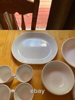 Corelle Winter Frost White Dinnerware Serves 6 Plus Bowl and Platter 44 Pieces