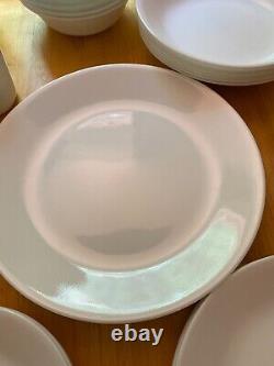 Corelle Winter Frost White Dinnerware Serves 6 Plus Bowl and Platter 44 Pieces