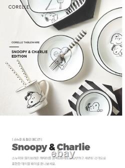 Corelle x Peanuts Travel Snoopy Round 10p Set Dinnerware Plate Korea Bowl