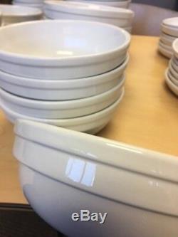 Crate & Barrel White Porcelain Dinner Plates, dishes