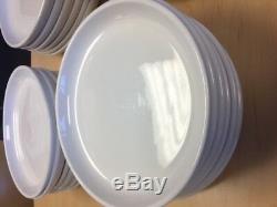 Crate & Barrel White Porcelain Dinner Plates, dishes