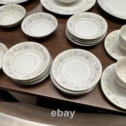 Crystal Garden Fine China Floral Dinner Service Set Plates Bowls Cups Saucers