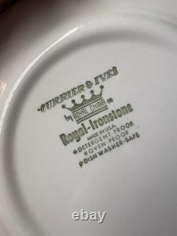 Currier & Ives Royal Blue/White Dishes 37 Pieces Lot Mid-Century Vintage Used