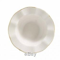 DINNERWARE 83 Piece set for 12. White-Gold Plated KÜTAHYA Porcelain MadeinTurkey