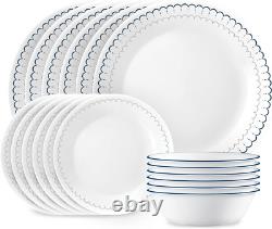 DINNERWARE SETS (18-Piece, Service for 6) Dinner/Snack Plates & Bowls