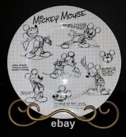 DISNEY 16pc MICKEY MOUSE Sketchbook DINNERWARE SET 90th ANNIVERSARY Zrike NWT