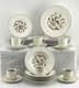 DO908 MIKASA SUMMER TRELLIS Six 5 pc place setting minus 1 saucer 29 Pieces