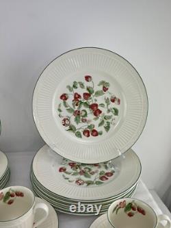 DO908 MIKASA SUMMER TRELLIS Six 5 pc place setting minus 1 saucer 29 Pieces