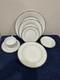 Dankotuwa Porcelain Dinnerware Set 95 Pc Service for 12 Platinum Trim