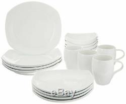 Dansk 16-Piece Classic Fjord Porcelain Dinnerware Set, White