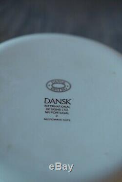 Dansk Bistro Dinnerware Set, Great Condition, White & Blue Danish Modern Design