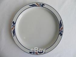 Dansk Bistro Marib Porcelain Dinnerware Set, 43 pcs, White and Blue, Red Berries