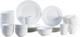 Delray 40-Piece White Dinnerware Set, Service for 8, Dining Set