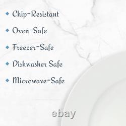 Delray 40-Piece White Dinnerware Set, Service for 8, Dining Set