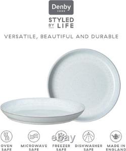 Denby White Speckle 12 Piece Tableware Set