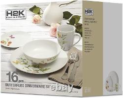 Dinner Set Easter Gift quality porcelain HandPaint Lightweight 16 Pc for 4