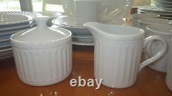 Dinnerware Italiana Porcelain White JC Penny service 8 44 pieces + hostess pc