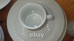 Dinnerware Italiana Porcelain White JC Penny service 8 44 pieces + hostess pc