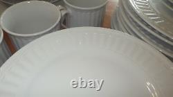 Dinnerware Italiana Porcelain White JC Penny service 8 44 pieces + hostess pc