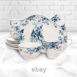 Dinnerware Plate Set Gift Handpaint Farm Stoneware 16pcHigh Quality Material