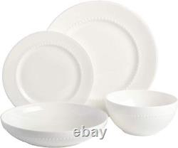 Dinnerware Set 16 Pc Dinner Dish Round Kit for 4 Home Dining Kitchen Dishware