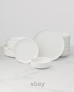 Dinnerware Set, 24 Seven White 18-Piece Dinnerware Set, Service for 6, Porcelain