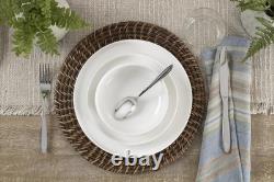 Dinnerware Set, 24 Seven White 18-Piece Dinnerware Set, Service for 6, Porcelain