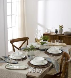 Dinnerware Set, 24 Seven White 18-Piece Dinnerware Set, Service for 6, Porcelain