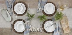 Dinnerware Set, 24 Seven White 18-Piece Dinnerware Set, Service for 6, Porcelain