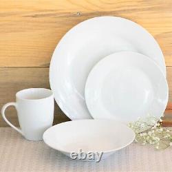 Dinnerware Set 32 Piece Service for 8 Plates Bowls Mug Round Porcelain Tableware