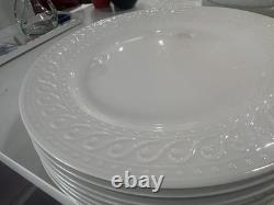 Dinnerware Set 32 Piece Service for 8 White Porcelain Pfaltzgraff Sylvia Plates