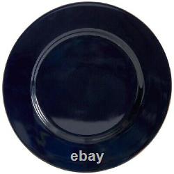 Dinnerware Set Blue White Plate Bowl Stoneware Stackable16 Piece Dinner Service