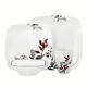 Dinnerware Set Corelle Square 16 Piece Sets White Floral Kitchen Dishes Casual