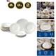 Dinnerware Set Porcelain Creamy White 18 Piece for Six Dishwasher Safe