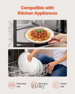 Dinnerware Set Service for 8 (32 PCS) round Plates and Bowls Sets Scratch Resist